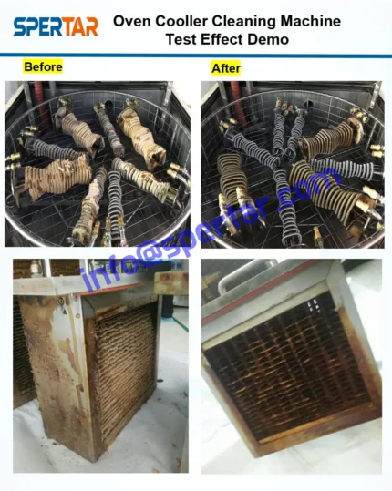 Automatic BC220 cleaner for reflow oven cooler and condenser residue removal