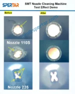 BC30 high pressure SMT nozzle cleaning machine, safe for 01005 nozzles.