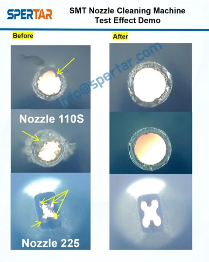 BC30 high pressure SMT nozzle cleaning machine, safe for 01005 nozzles.