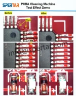 Spertar PCBA cleaning machine cleaning effect test demonstration for SMT assembly